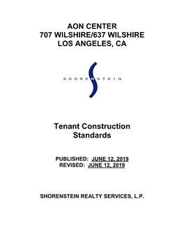 Tenant Construction Standards Template