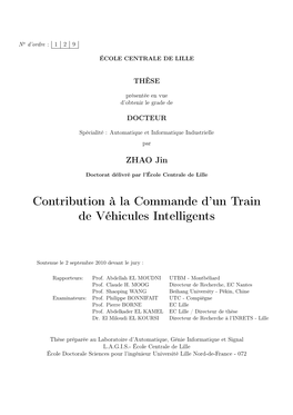 Contribution À La Commande D'un Train De Véhicules Intelligents