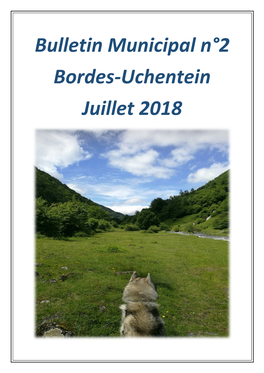 Bulletin Municipal N°2 Bordes-Uchentein Juillet 2018