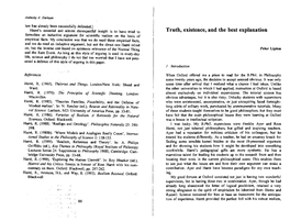 Truth, Existence, and the Best Explanation Formulate an Inductive, Argujnent for Scientific Realism on the Basis of Empirical Facts