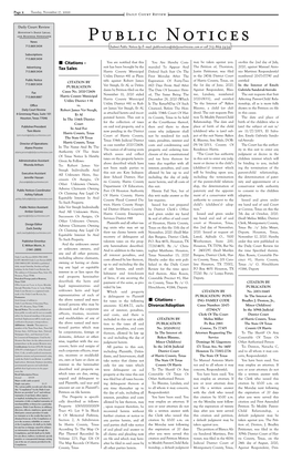 Public Notices 713.869.5434 Submit Public Notices by E-Mail: Publicnotices@Dailycourtreview.Com Or Call 713.869.5434