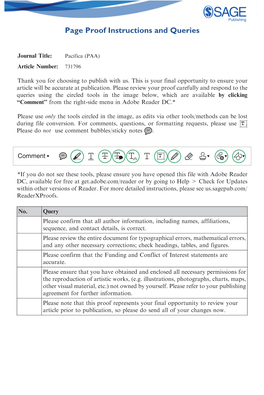 Page Proof Instructions and Queries