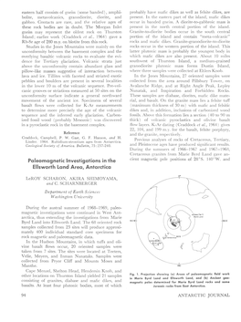 Paleomagnetic Investigations in the Ellsworth Land Area, Antarctica