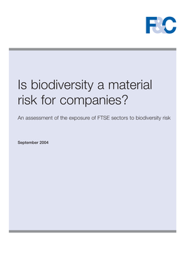 F&C BIODIVERSITY Report A-W-G