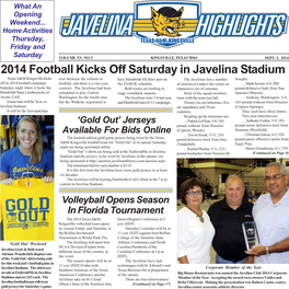 2014 Football Kicks Off Saturday in Javelina Stadium