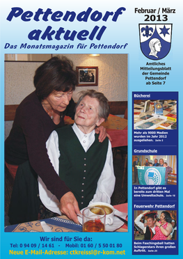 Das Monatsmagazin Für Pettendorf