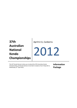 37Th Australian National Kendo Championships