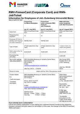 RMV-Firmencard (Corporate Card) and RNN