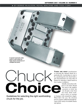 Guidelines for Selecting the Right Workholding Chuck for the Job