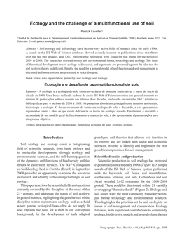 Ecology and the Challenge of a Multifunctional Use of Soil