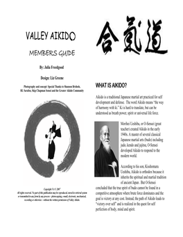 Valley Aikido Member's Guide