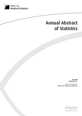 Annual Abstract of Statistics