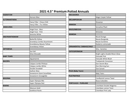 2021 4.5'' Premium Potted Annuals