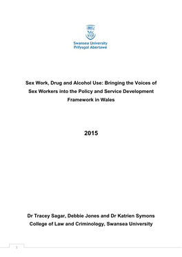 Sex Work, Drug and Alcohol Use: Bringing the Voices of Sex Workers Into the Policy and Service Development Framework in Wales