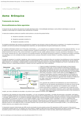 Asma Brônquica/Broncodilatadores Beta-Agonistas :: Dr