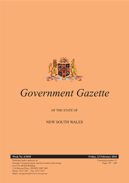 Government Gazette of 12 February 2010