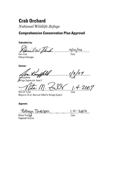 Crab Orchard National Wildlife Refuge / Comprehensive Conservation Plan Ii Preface