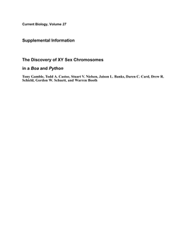 The Discovery of XY Sex Chromosomes in a Boa and Python