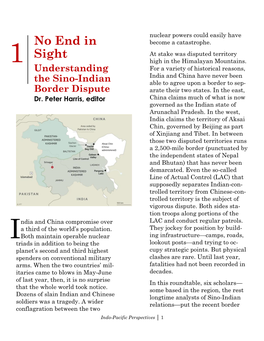 No End in Sight Understanding the Sino-Indian Border Dispute