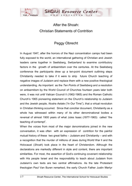 Christian Statements of Contrition Peggy Obrecht