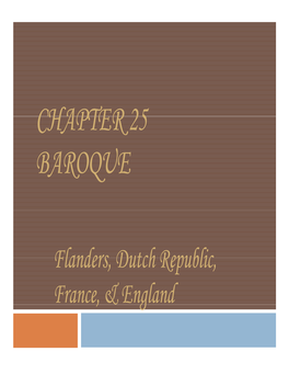 Chapter 25 Baroque