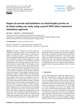 Impact of Aerosols and Turbulence on Cloud Droplet Growth: an In-Cloud Seeding Case Study Using a Parcel–DNS (Direct Numerical Simulation) Approach