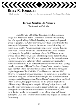 54 HIST 306 German Americans in Missouri: the American Civil