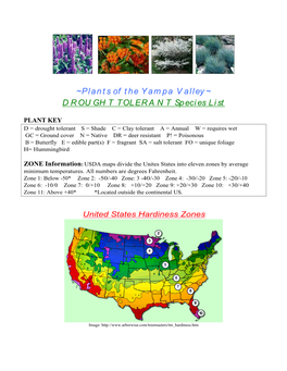 ~Plants of the Yampa Valley~ D ROU GH T TOLERA N T Species List