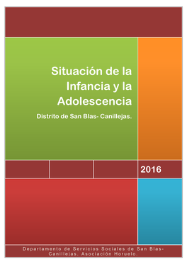 Situación De La Infancia Y La Adolescencia Distrito De San Blas- Canillejas