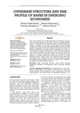 Ownership Structure and Risk Profile of Banks in Emerging Economies