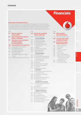 Vodafone Group Plc Annual Report 2015: Financials
