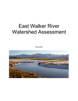 East Walker River Watershed Assessment