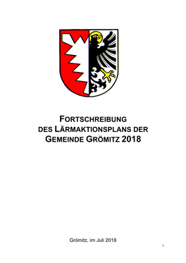 Fortschreibung Des Lärmaktionsplans Der Gemeinde Grömitz