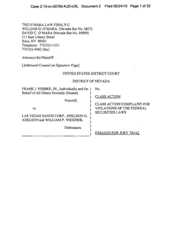 Case 2:10-Cv-00765-KJD-LRL Document 2 Filed 05/24/10 Page 1 of 32