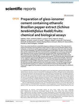 Preparation of Glass-Ionomer Cement Containing Ethanolic Brazilian