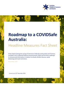 Roadmap Out: Headline Measures Fact Sheet