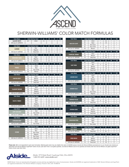 Sherwin-Williams Color Match