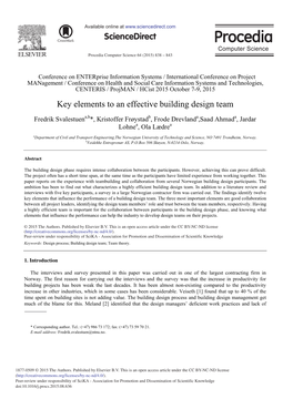 Key Elements to an Effective Building Design Team