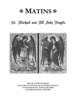 Michaelmas Matins R2W 2020