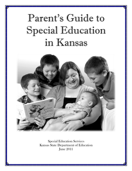 Parent Guide to Special Education in Kansas