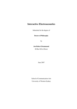 Interactive Electroacoustics