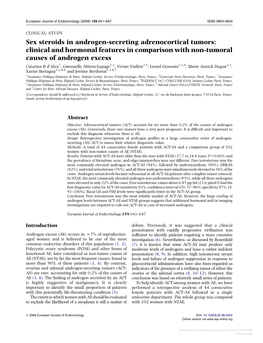 Sex Steroids in Androgen-Secreting Adrenocortical Tumors