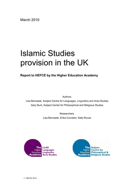 Islamic Studies Provision in the UK