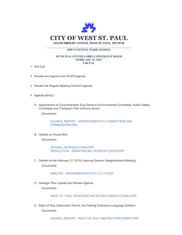 City of West St. Paul 1616 Humboldt Avenue, West St