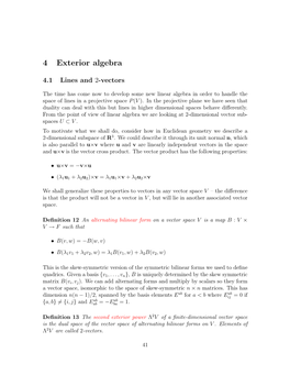 4 Exterior Algebra