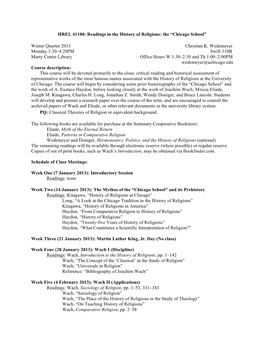 Chicago School Syllabus Winter 2013