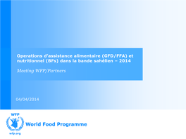 GFD/FFA) Et Nutritionnel (Bfs) Dans La Bande Sahélien – 2014