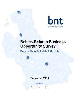 Baltics-Belarus Business Opportunity Survey