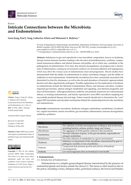 Intricate Connections Between the Microbiota and Endometriosis