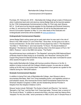 Commencement Speaker Release.Pdf